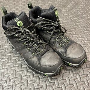Merrell Black and Lime Waterproof hiking boots